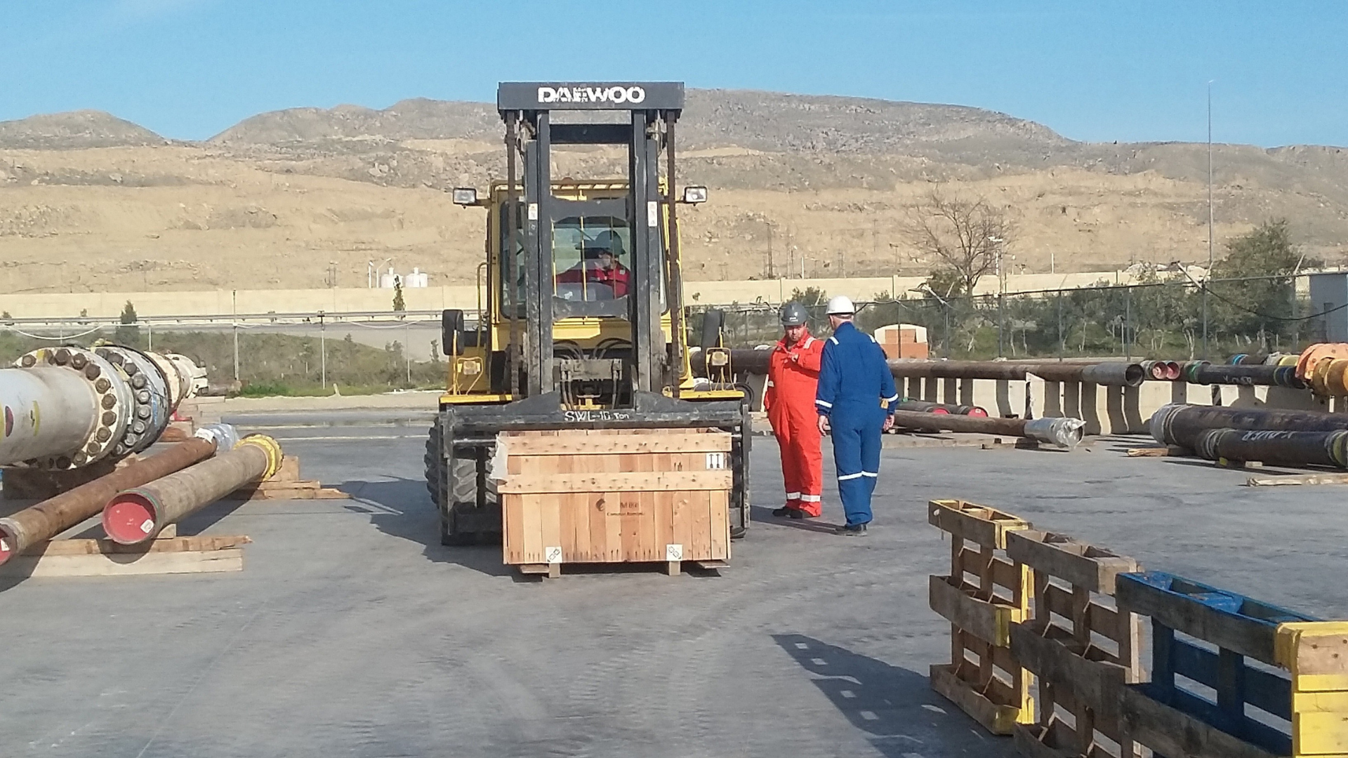 Forklift operator training session on an Aberdeenshire site